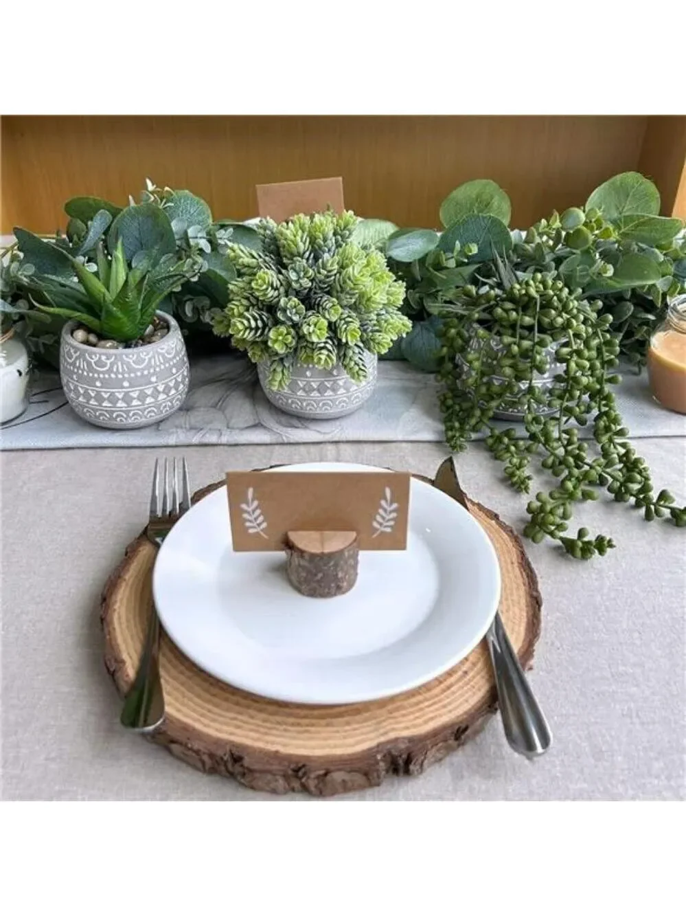 artificial succulent potted plants faux greenery for home office 3 set small